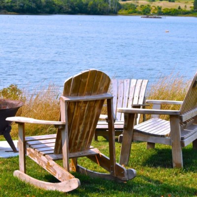 Enjoy the private backyard area